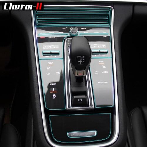 Interior Invisible TPU Protective Film For porsche panamera 971 2017-2018 Center Console Air Conditioner Gear Panel GPS Screen