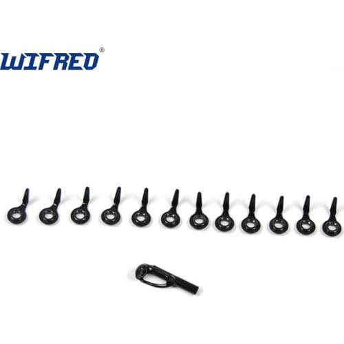 Wifreo 1 Set 12pcs Micro Baitcast Rod Guide Rings Set with Top guide eyelet for Rod Reparing DIY Lure Casting Rods Making