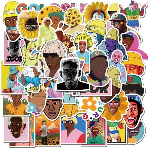 10/50pcs Rapper Tyler The Creator Waterproof Stationery Sticker PVC Skateboard Suitcase Luggage Laptop Stickers Kid Toy Sticker