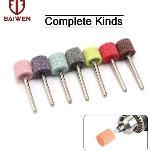 10pcs 15mm Fiber Polishing Grinding Head Dremel Rotary Tool Accessories For Metal Surface Finishing Non-Woven Abrasive Tools