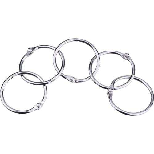 5Pcs 1.2 inches/30mm Loose Leaf Binder Rings, Nickel Plated Book Rings