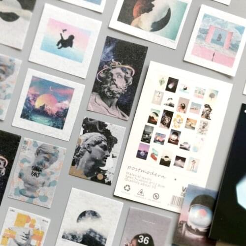 50 pcs/pack The Postmodern Washi Stckers Set DIY Sticker Diary Decorative Stationery Scrapbooking School Office