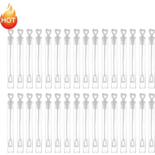 60/100pcs Love Heart Wand Tube Wedding Bubble Soap Bottles Birthday Party Decor Toy Practical Operation Simple Conveninently
