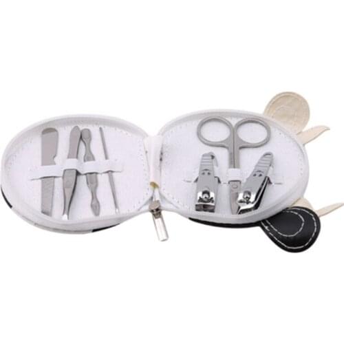 7 In 1 Portable Cartoon Stainless Steel Nail Art Manicure Set Kit Cartoon Nail Care Tools Accessories Nail Tools