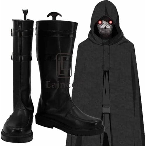 Anime Sword Art Online Death Gun Black Boots Cosplay Halloween Party Shoes Custom-made