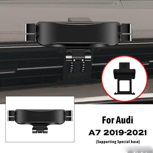 Car Mobile Phone Holder For Audi A7 2019-2021 Air Vent Outlet Clip Mounts Stand GPS Gravity Navigation Bracket Car Accessories