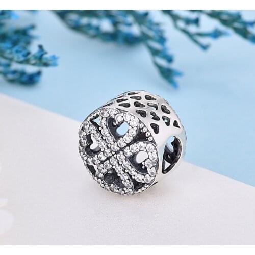 Free Shipping Authentic 925 Sterling Silver Shining White Cherry Blossom Charm Fit Original Bracelet For Women DIY Jewelry Beads