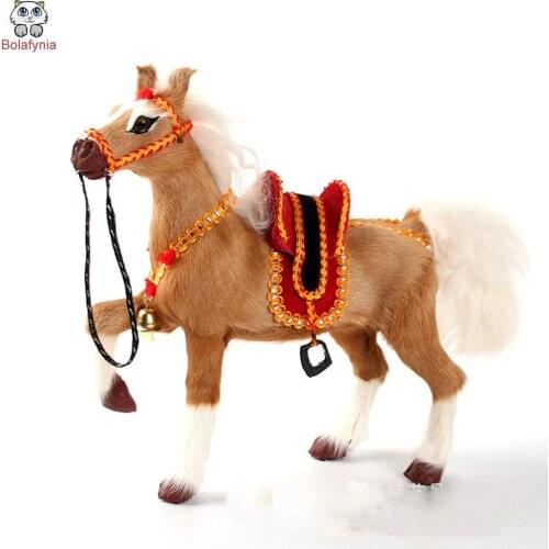 BOLAFYNIA children Toy Simulation horse Creative gifts Emulated fur animals adornment horse toy