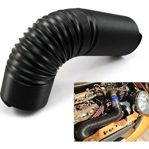 BLACK COOLING FLEXIBLE RAM/COLD AIR INTAKE TURBO DUCT TUBE PIPE HOSE