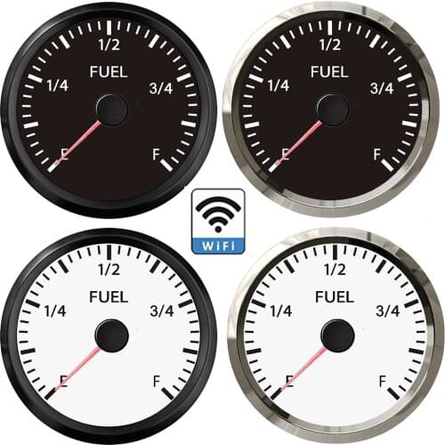 SUS316 Stainless Steel Bezel 52mm Wifi Fuel Level Gauge Waterproof Marine Boat Car Oil Tank Meter 10-180ohm 240-33ohm 9-32VDC