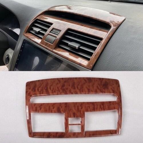 For TOYOTA Camry 2006-2011 1PC Wood ABS Car Front Center Air Conditioning Vent Outlet Cover Trim Car Styling Accessories
