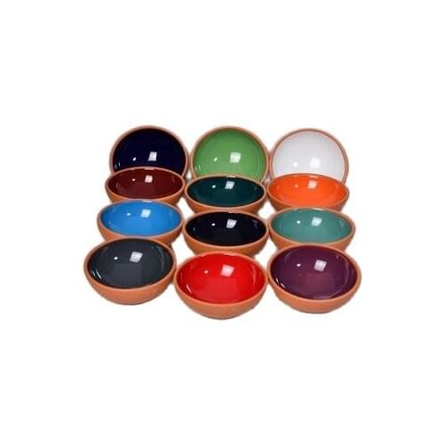 Pottery Kae Earthen Bowl Confectionary Breakfast Reçellik Sauce Bowl Set 12 Pcs Presentation Bowls Handmade Color Bowl Set