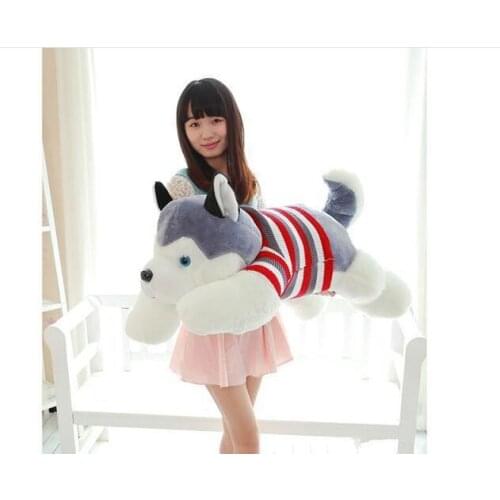 Fillings toy , large about 100cm sweater husky dog plush toy throw pillow toy birthday gift b4902