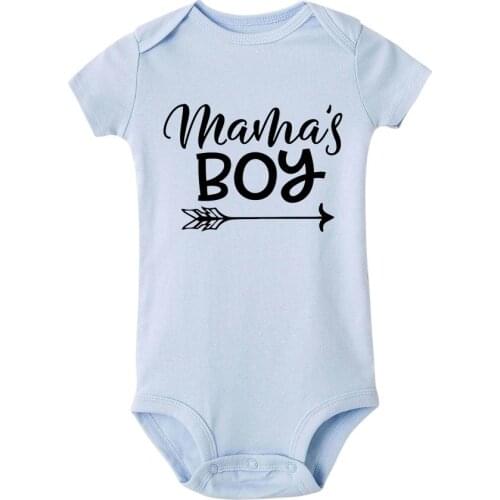 Mamas boy letter print Fashion Infant clothing romper short sleeve one piece suit Jumpsuit newborn baby boy girl clothes