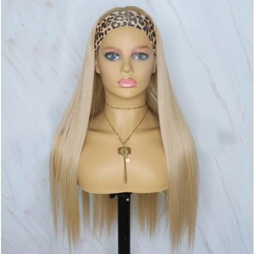 Beautiful Diary Silky Straight 103 Blonde Color Futura Hair Headband Wigs Heat Resistant Synthetic Hair Wigs For Black Women