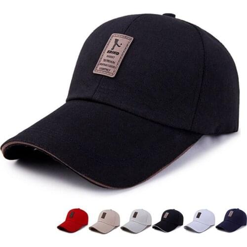 Summer Women Men Structured Baseball Cap Solid Cotton Adjustable Snapback Sunhat Outdoor Sports Hip Hop Baseball Caps For Men