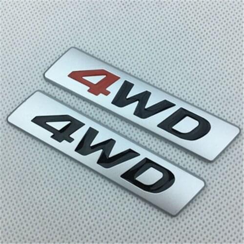 Creative Car Sticker 3D Metal Chrome 4WD 4X4 Emblem Badge Decals for Mercedes AMG BMW Audi Ford Volkswagen Nissan Toyota Honda