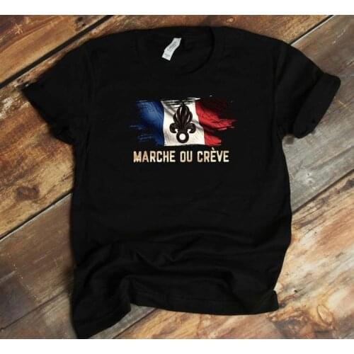 French Foreign Legion Men T Shirt Walk Or Die French Legionnaire SHIRTS French Army Support Our Troops Soldier Tee