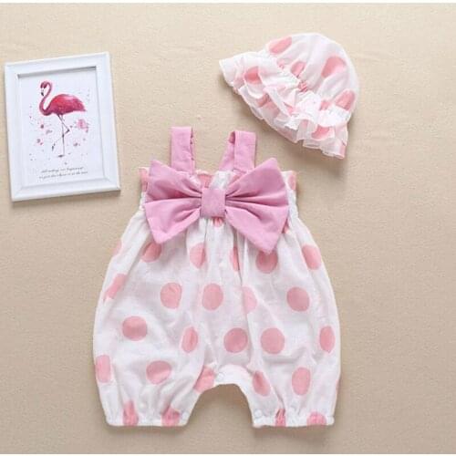 2020 NEW Baby Girls Clothes Summer Sunsuit Floral Print Princess Rompers+Sun Hat Brief Set Infant Outfit Girls Jumpsuit Clothes