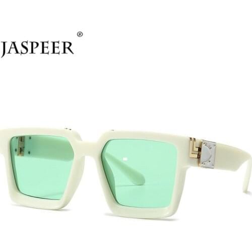 JASPEER Square Sunglasses Women Men Luxury Brand Designer Vintage UV400 Driving Oversized Punk Sun Glasses Male Fashion Eyewear