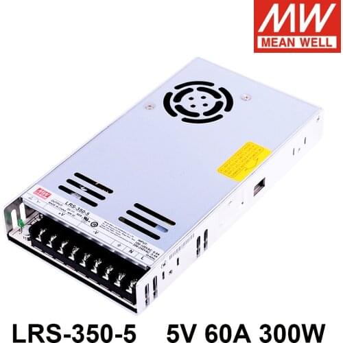 Original Mean Well LRS-350-5 110V/220V AC TO DC 5V 60A 300W Single Output Switching Power Supply Meanwell LED Driver