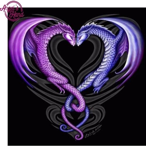 Full square,Diamond Embroidery love dragon ,5D,Diamond Painting,Cross Stitch,3D,Diamond Mosaic,Needlework,Crafts,Christmas,Gift