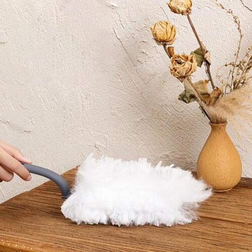 Dust Brush Washable Replaceable Electrostatic Adsorption Anti-Static Household Clean Fluffy Duster for Home Handle Dust Cleaner