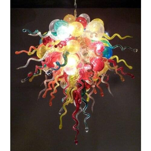 Modern Murano Hand Blown Glass Chandeleir Colorful Glass Material and Contemporary Type Italian Chandelier Lighting Fixture