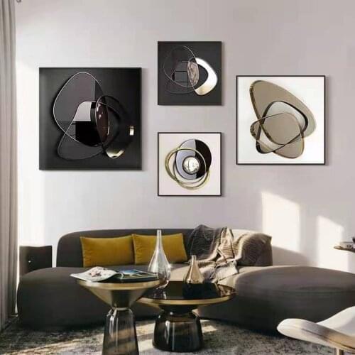 Modern Light Luxury Porch Decorative Painting Abstract Three-Dimensional Living Room Oil Painting Bedroom Canvas Mural