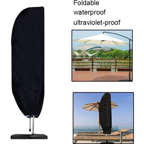 Outdoor Patio Umbrella Waterproof Protective Cover with Zipper for Garden Cantilever Parasol Umbrellas Case Garden Accessories