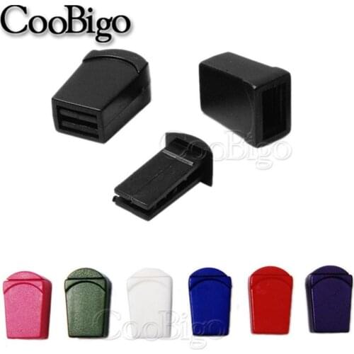 50pcs Zipper Pulls Clip Backpack Cord Ends Lock Buckles for Outdoor Backpack Lanyard Apparel Shoelace Rope Bag DIY Accessories