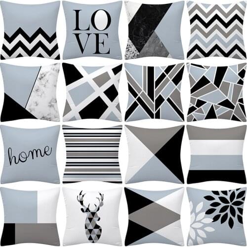 1Pcs Geometric Pattern 45*45CM Cushion Cover Polyester Decorative Home Sofa Car Throw PillowCover Home Decor PillowCover 41027