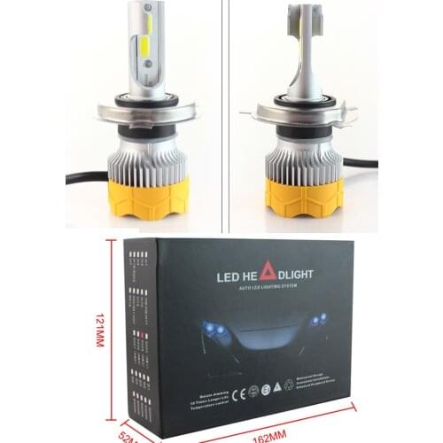100Pcs/Lot 50Pair H1 9005 9006 H11 LED H7 LED H4 LED Car Headlight Bulbs Kit 6500K 12V 24V 72W 8000LM COB A8 Headlamp