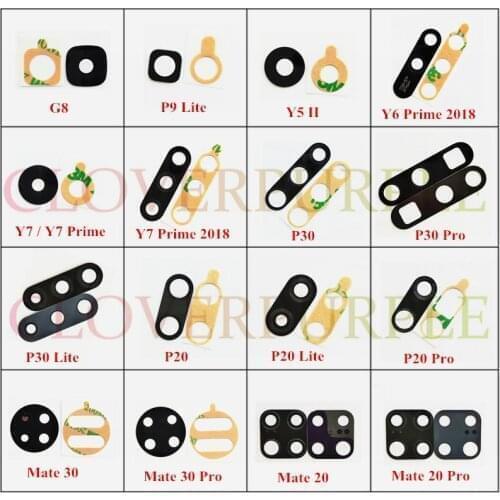1x Back Camera Glass Lens For Huawei G8 Y511-2 Y6 Y7 Prime 2018 P9 P20 P30 Pro Lite Mate 20 30 Pro with Sticker