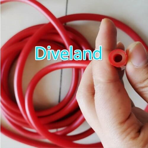 2Meter/lot RED Black Polyspear Bands Spearfishing Sling Speargun Bands Rubber Tube nature latex Dia 5x10MM