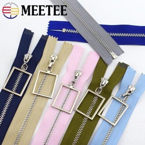 2pcs 15/18/20/25/30cm Close-End 40-70cm Open-End 3# Metal Zipper DIY Sewing Zippers for Bag Silver Coat Decor Zip Garment ZA089