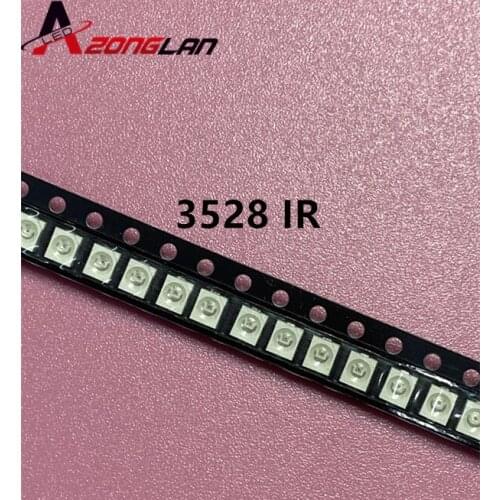 200pcs/LOT IR 3528 SMD LED 850nm Infrared led diode Night Vision smt light diode 3.5*2.8*1.9mm