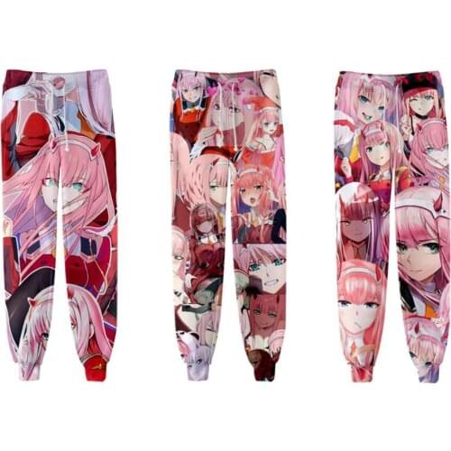 2021 Anime Cartoon Darling In The Franxx Zero Two Printing 3D Joggers Pants Men/Women Hip Hop Casual Sweatpants Trousers