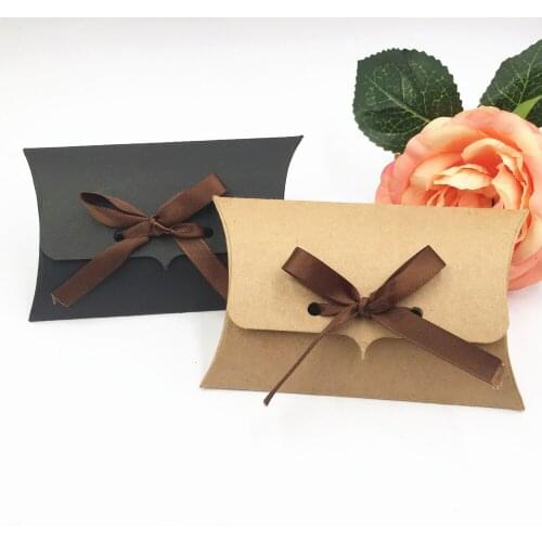 30PCS/Lot natural Kraft Box,10x8x2cm DIY kraft Pillow paper box gift box packaging for candy cookie