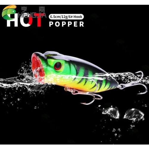 5pcs 6.5cm 13g top water popper fishing lures bass wobbler catfish carp trout perch peche fishing baits pesca fishing tackles