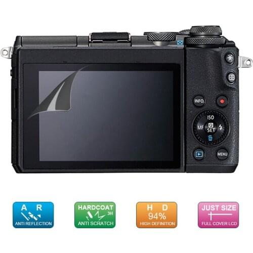 6pcs, 3pack) LCD Guard Film Screen Display Protector for Canon EOS M6 M6II Digital Camera