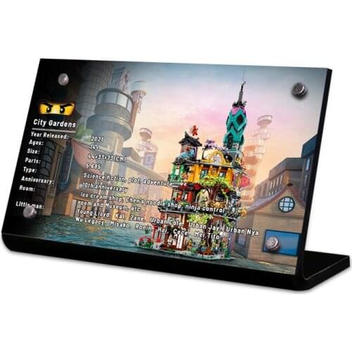 Acrylic Display Stand Brand For Ninja City Gardens 71741Toys Building Blocks