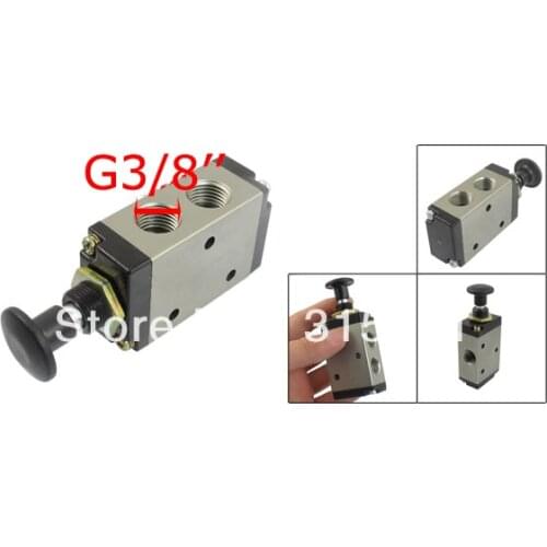 Free Shipping 1PC 3R310-10 2 Position 3 Way Hand Push Pull Mechanical Valve 3/8