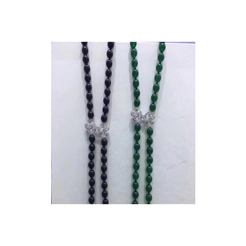 Free shipping Jewelry 10mm green red blue black long necklace micro inlay zircon