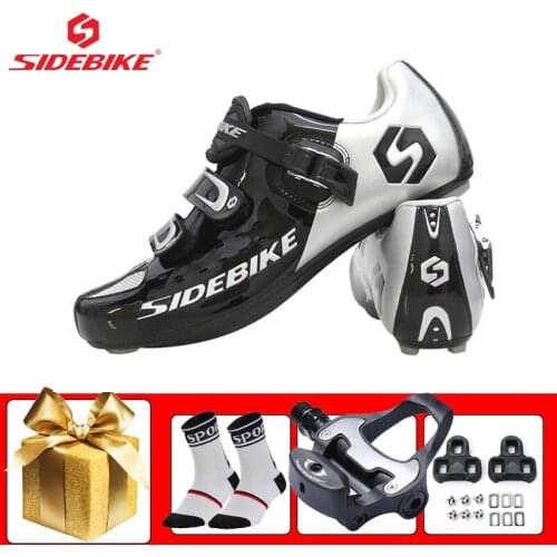 SIDEBIKE Road Bike Shoes Breathable Self-locking Unisex Bicicleta Triatlon Superstar Riding Bicycle Sneaker Racing Footwear