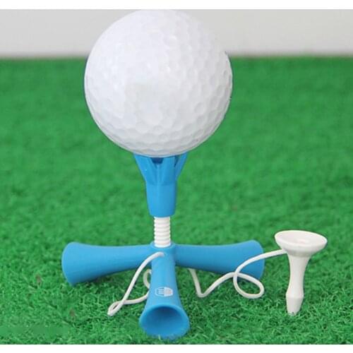 Golf Tee Ball Holder Anti-flying Rotatable Tripod Accessories Practice Aids Adjustable Height Self Standing Mini Training