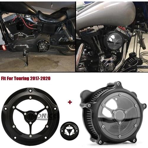 Black Clarity Air cleaner intake Filter Derby point timing covers Fit For harley 2017-2020 Road Glide Special FLTRXS Road King F