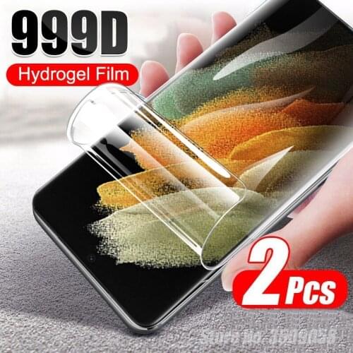 2pcs hydrogel protective film on sansung gelaxi s 21 screen protectors not glass for samsung galaxy s21 ultra plus s21+ s21ultra