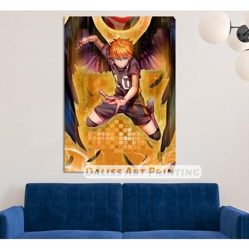 Canvas Anime Hinata Haikyuu Pictures Home Decoration Paintings Poster HD Prints Wall Art Modular Living Room Framed