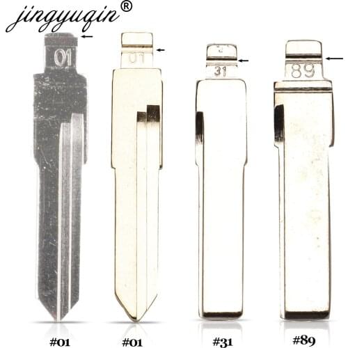 Jingyuqin 15pcs/lot NO.01 #31 #89 Car Flip Remote key blade for Audi 100 Gol B4 A2 A3 A4 A6 A6L A8 S5 Q7 TT 01# Key Blank